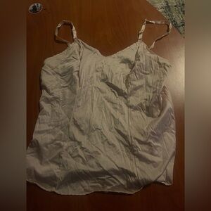 White Satin Camisole Top - Women